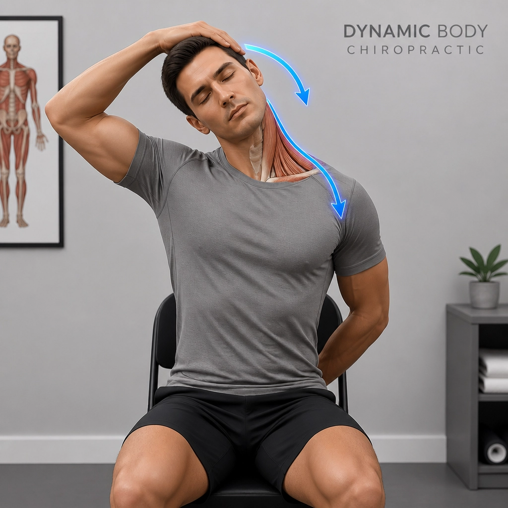 Image showing a stretch for side of neck